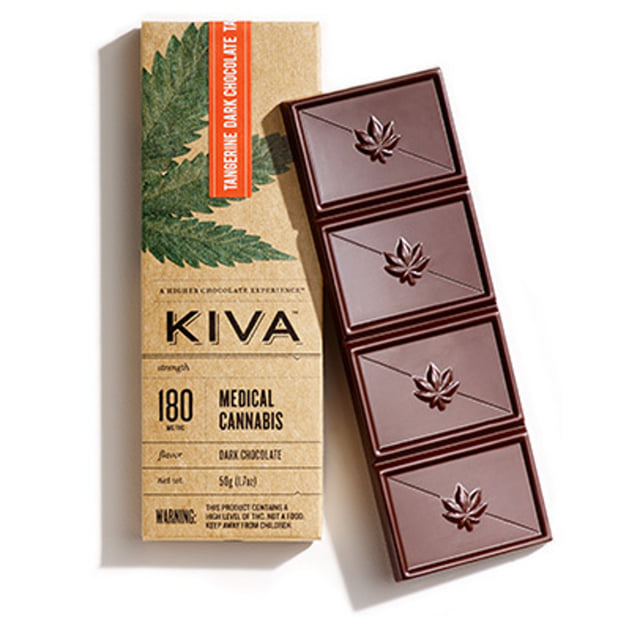 KIVA 180MG Tangerine Dark Chocolate BAR