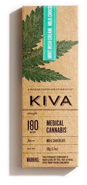Kiva Confections - Mint Irish Cream(180mg Bar)