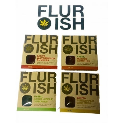 Flurish Sour Apple Gummies 300mg