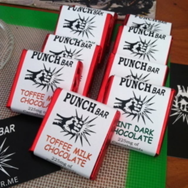 225mg PUNCH BARS (MILK CHOCOLATE W/ CARAMEL)