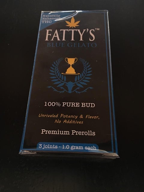 3 pack 'Naturally Enhanced' pre-rolls - BLUE GELATO