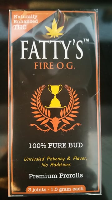 3 pack 'Naturally Enhanced' pre-rolls - Fire O.G.