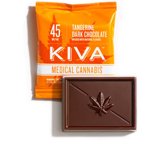 Kiva Tangerine Dark Chocolate Mini 45mg THC