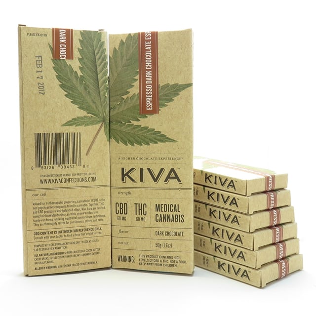 Kiva Chocolate Bar - CBD Espresso
