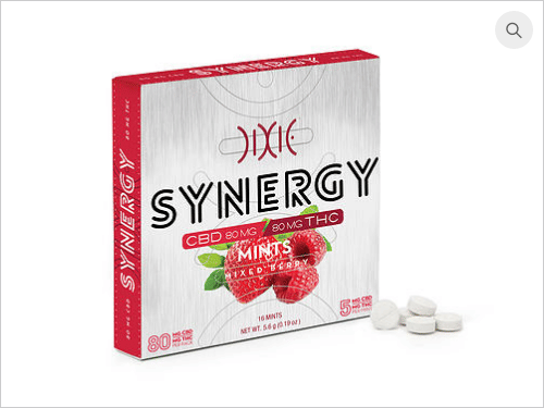Dixie - Synergy Strawberry Mints (80mg THC/80mg CBD)