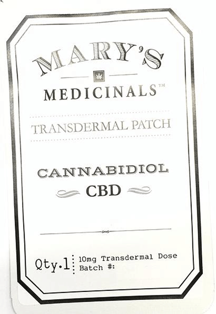 Mary's Medicinals - CBD Transdermal Patch (10mg CBD)