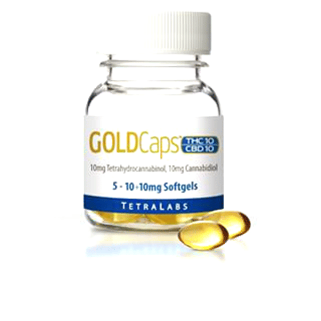 Tetralabs - GoldCaps Softgels (10/10mg CBD/THC)