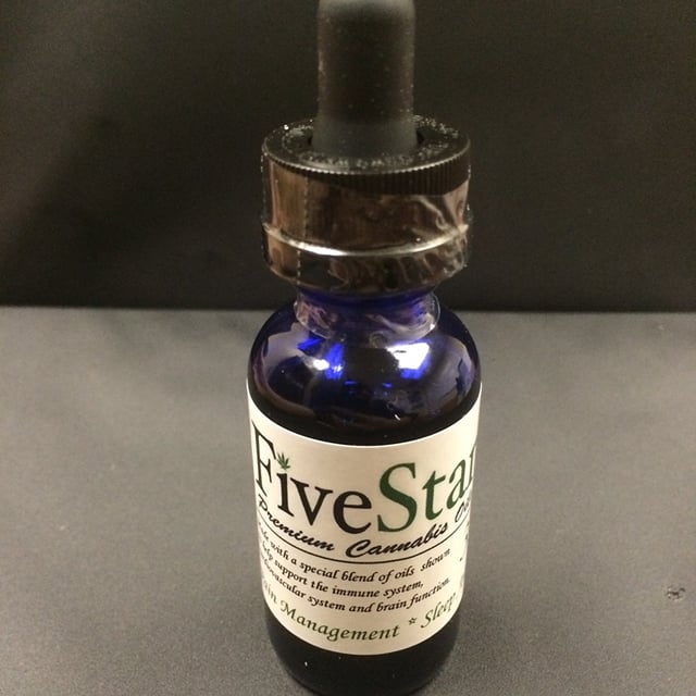 Five Star #33 Cannabis Oil Tincture 300mg CBD/300mg THC