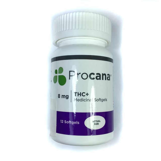 Softgels Bottle 8mg THC
