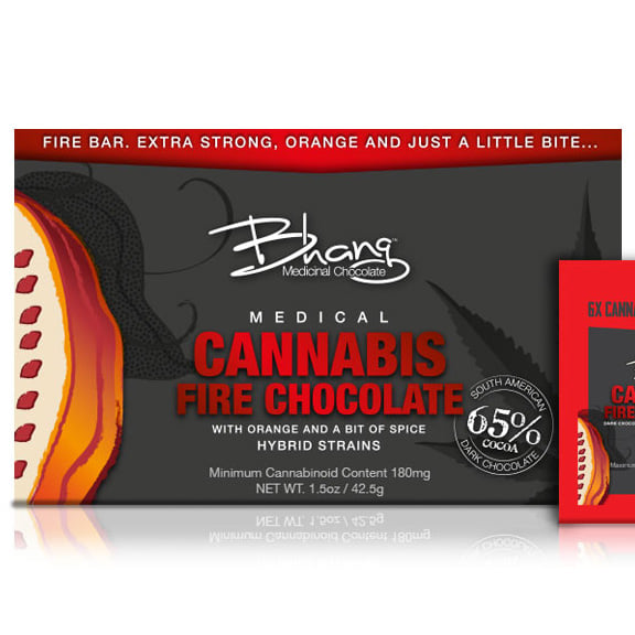 Bhang Fire 180mg Dark Chocolate Bar