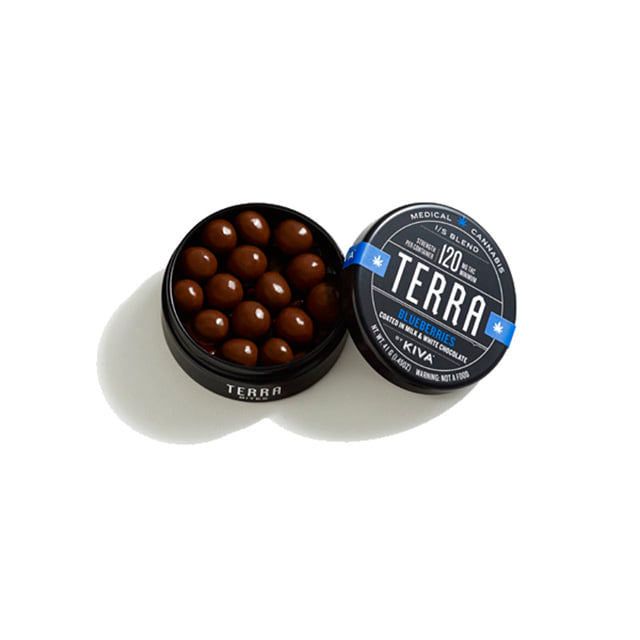 Kiva - Terra Bites Blueberries 120mg THC