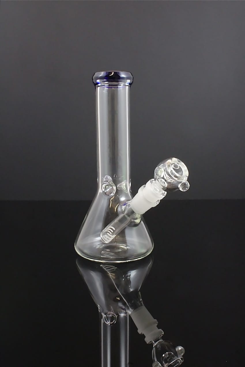 8" Glass Bong with Color Mouthpiece [#29] - The Mighty Quinn - 8'' Mini Bong - $35 - Accessories