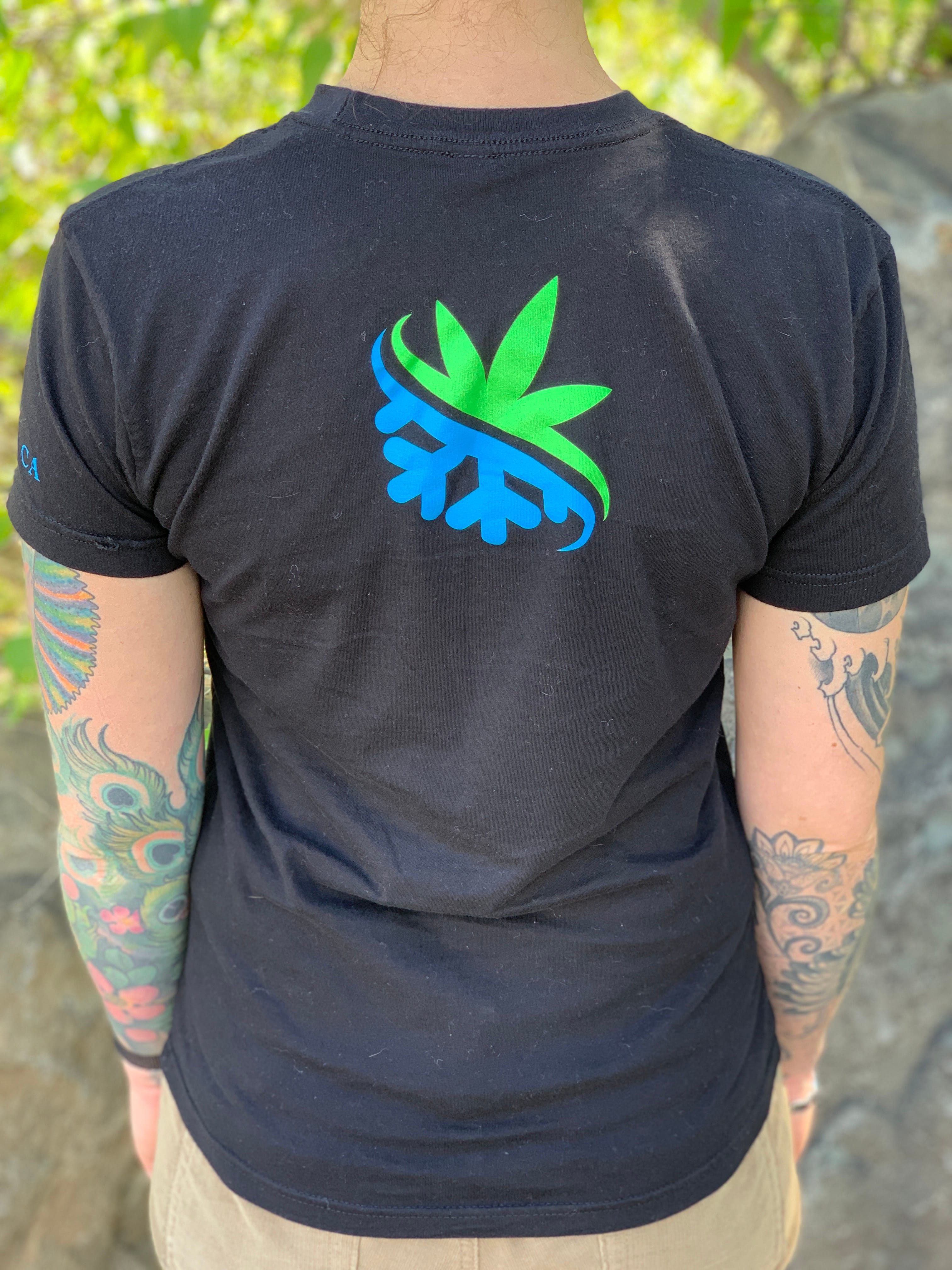 T-shirt: Black / Neon Logo - Truckee - Winter Greens - Small - $11 - Apparel