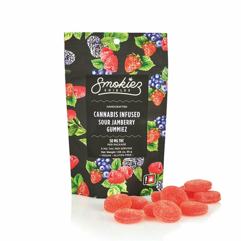 SOUR JAMBERRY -1:1 THC:CBN GUMMY - SMOKIEZ -  - $16.12 - Edible (weight - each)