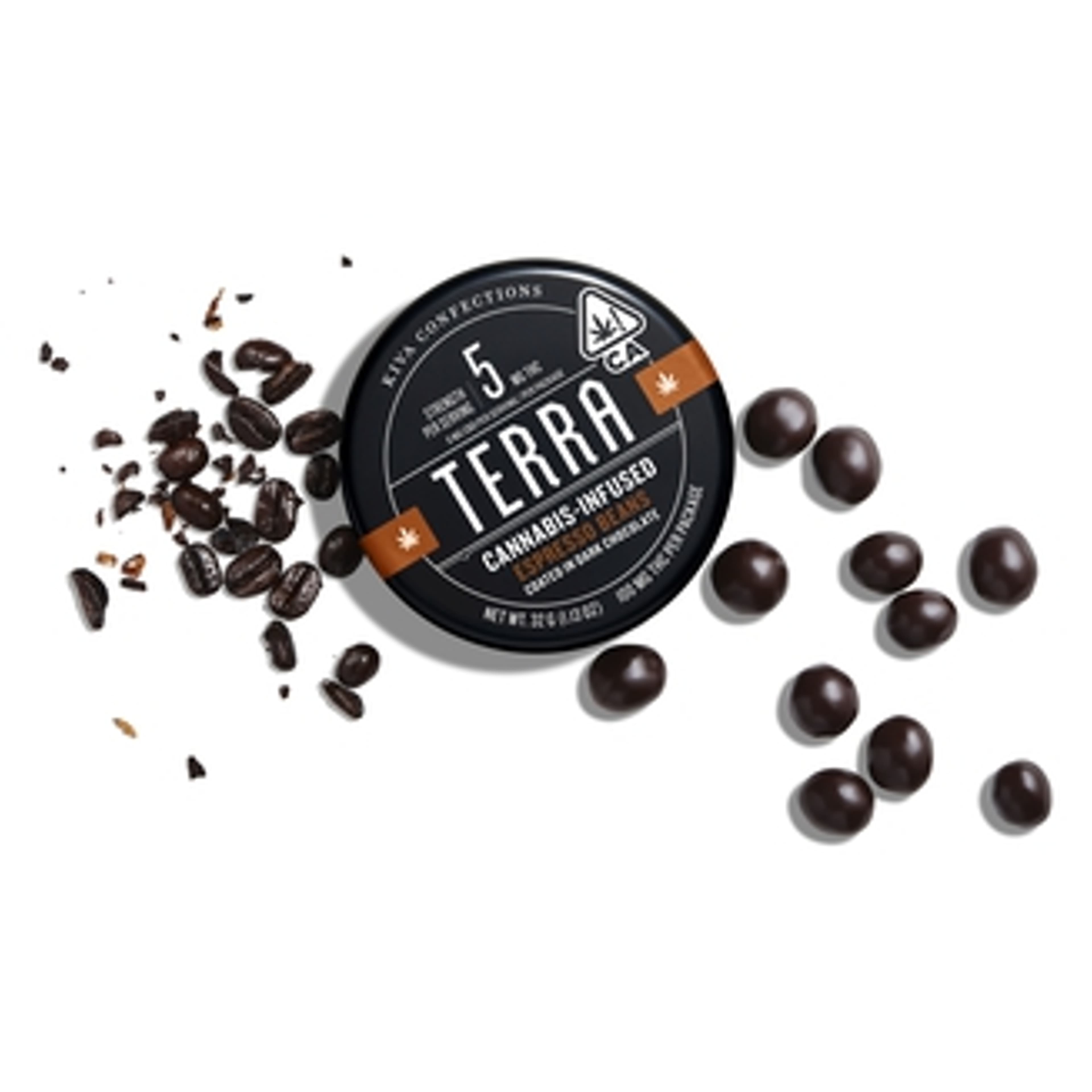 Terra Bites - Dark Chocolate Coated Espresso Beans - Kiva - - $22 - Edibles