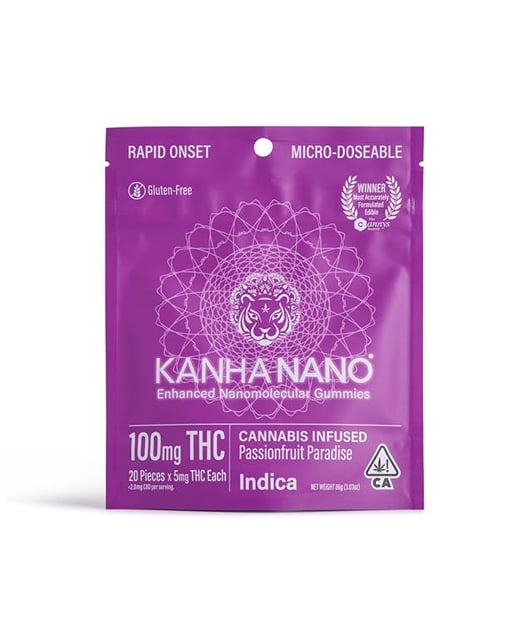 Nano Passionfruit Paradise Indica Gummies 100mg