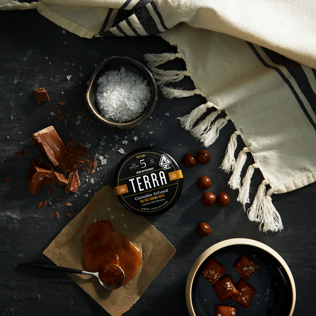Terra Bites 100mg - Kiva - Espresso Beans Dark - $30 - Edibles