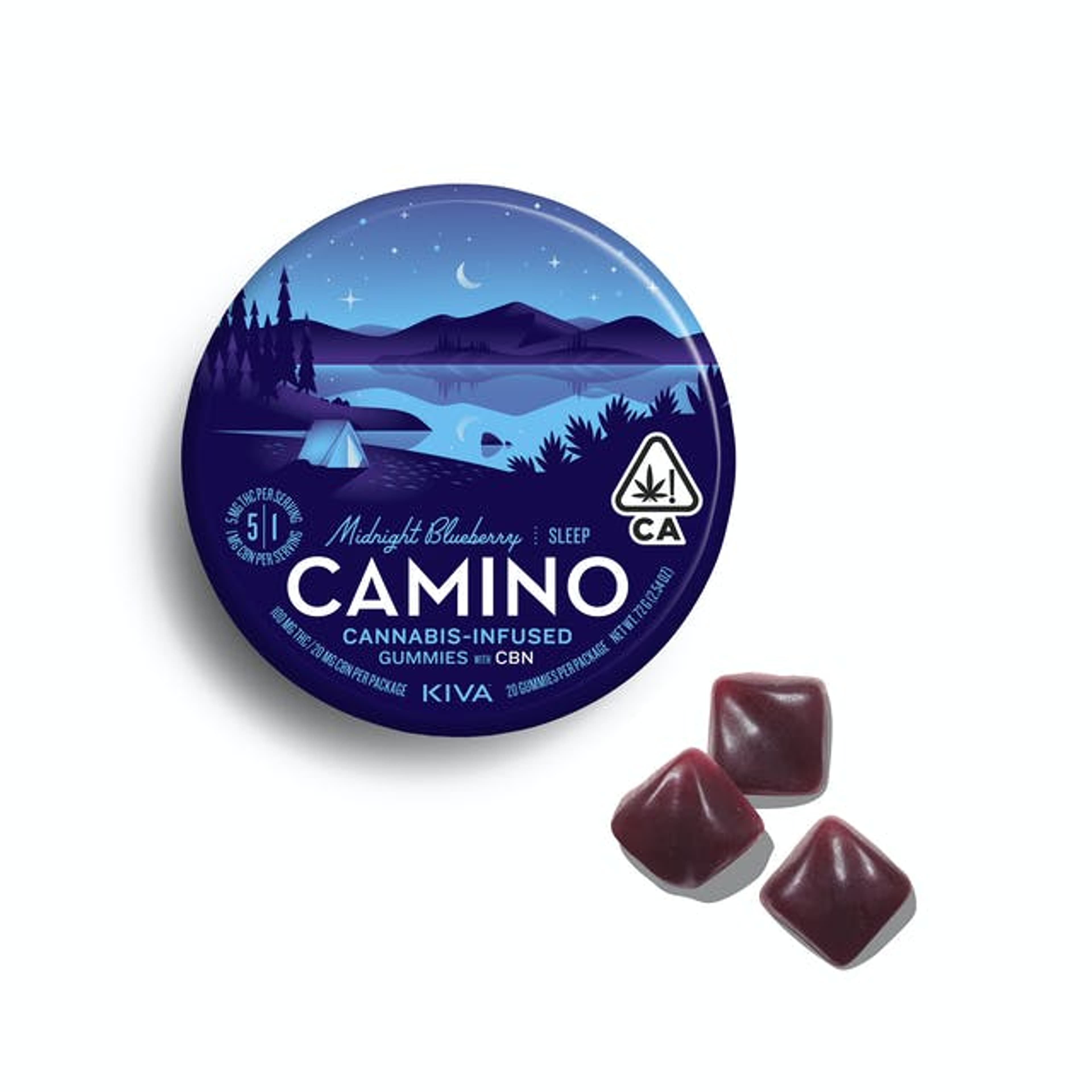 Midnight Blueberry CBN Gummies - Camino - - $25 - Edibles