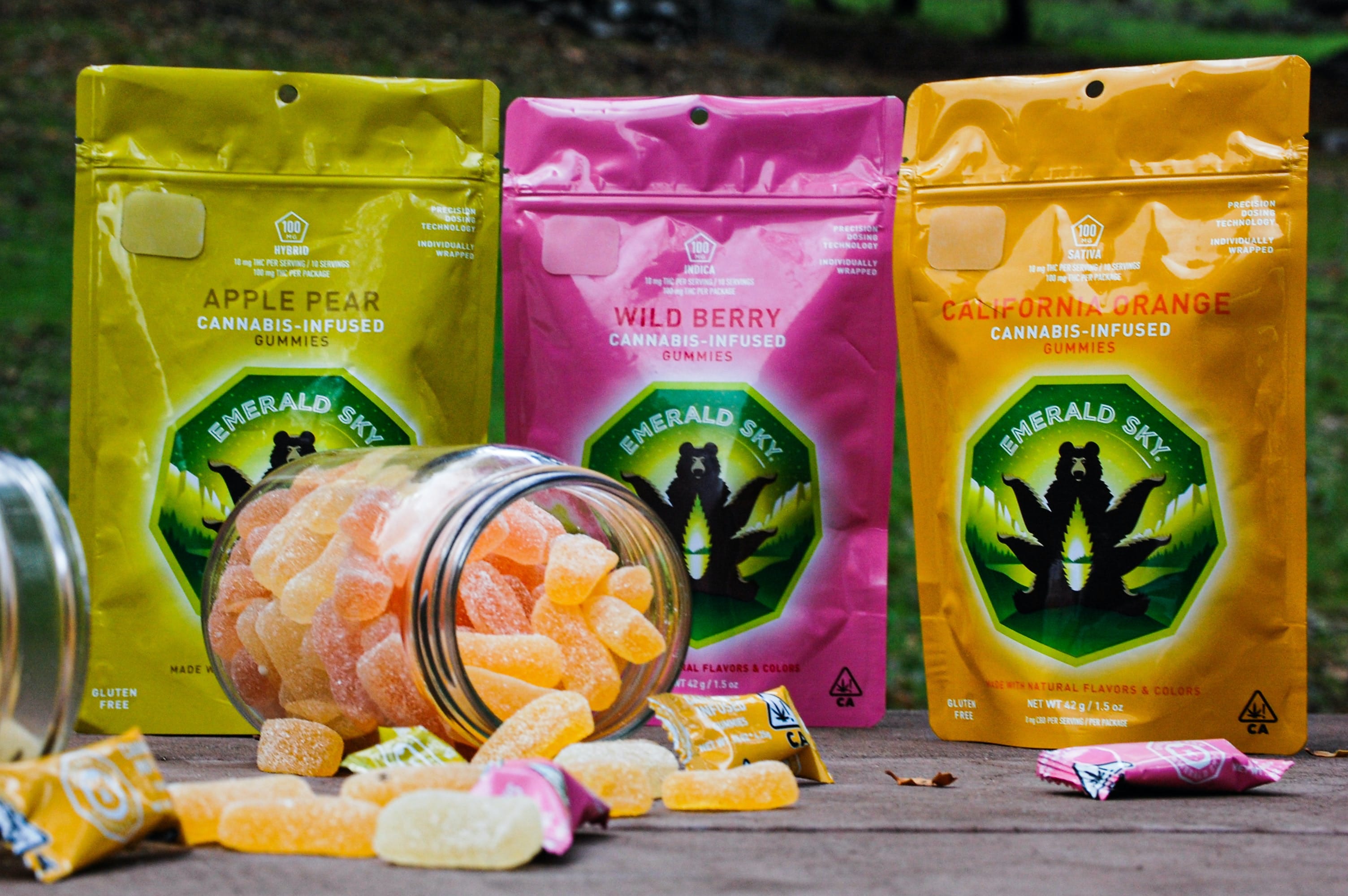 Emerald Sky Gummies 100mg - Emerald Sky - Wild Berry (I) - $12 - Edibles