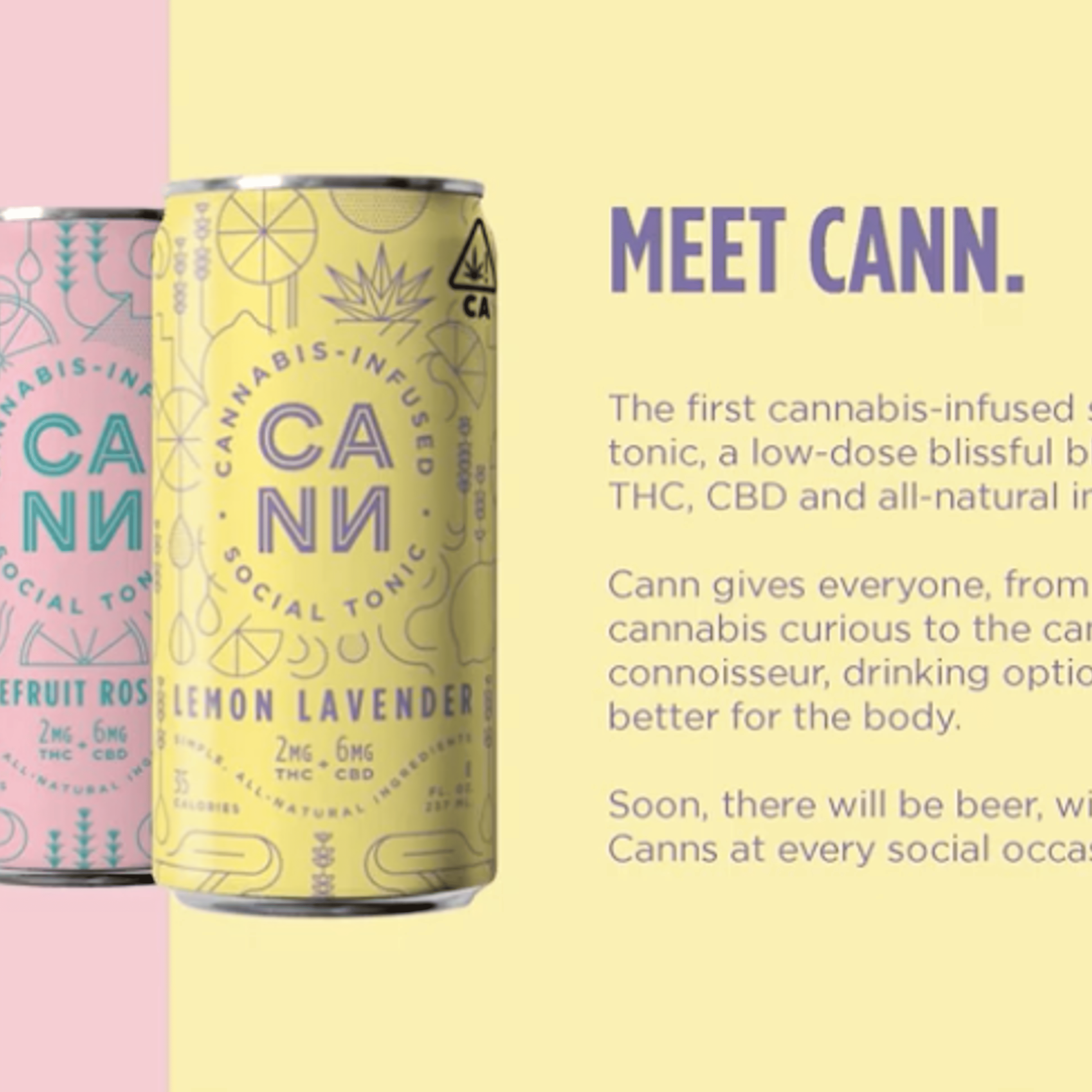 CANN Social Tonic 6pk - CANN - Grapefruit Rosemary 6pk - $32 - Edibles