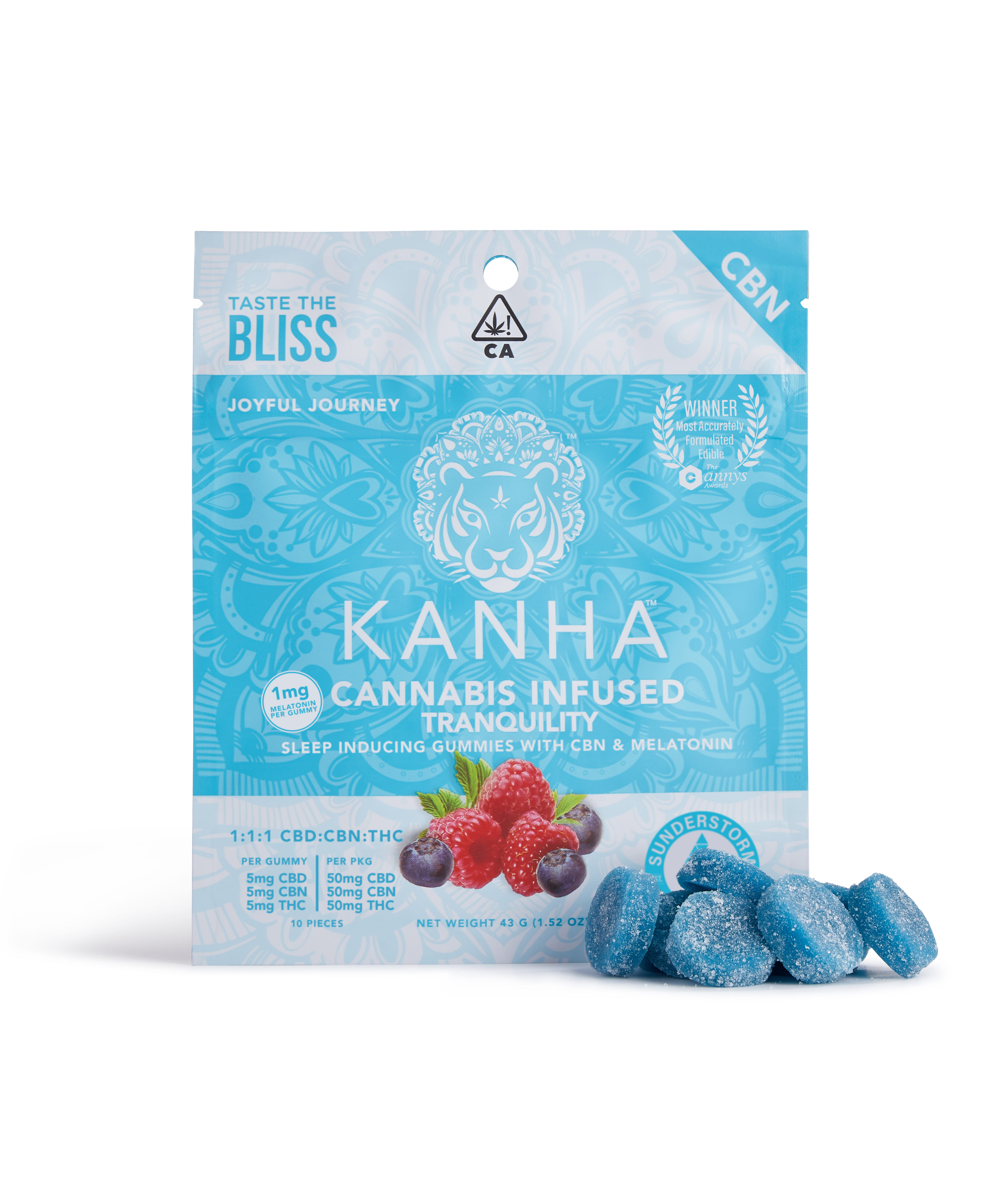 TRANQUILITY SLEEP CBN: CBD:THC 50MG - Kanha -  - $20.05 - Edibles