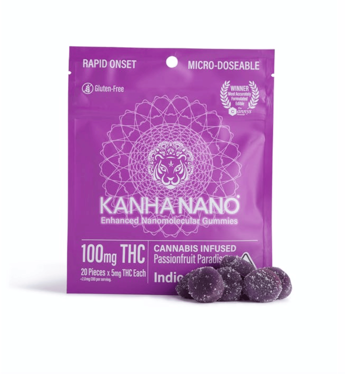 Passionfruit Paradise NANO Gummies - Kanha - 20 Piece - $21 - Edibles