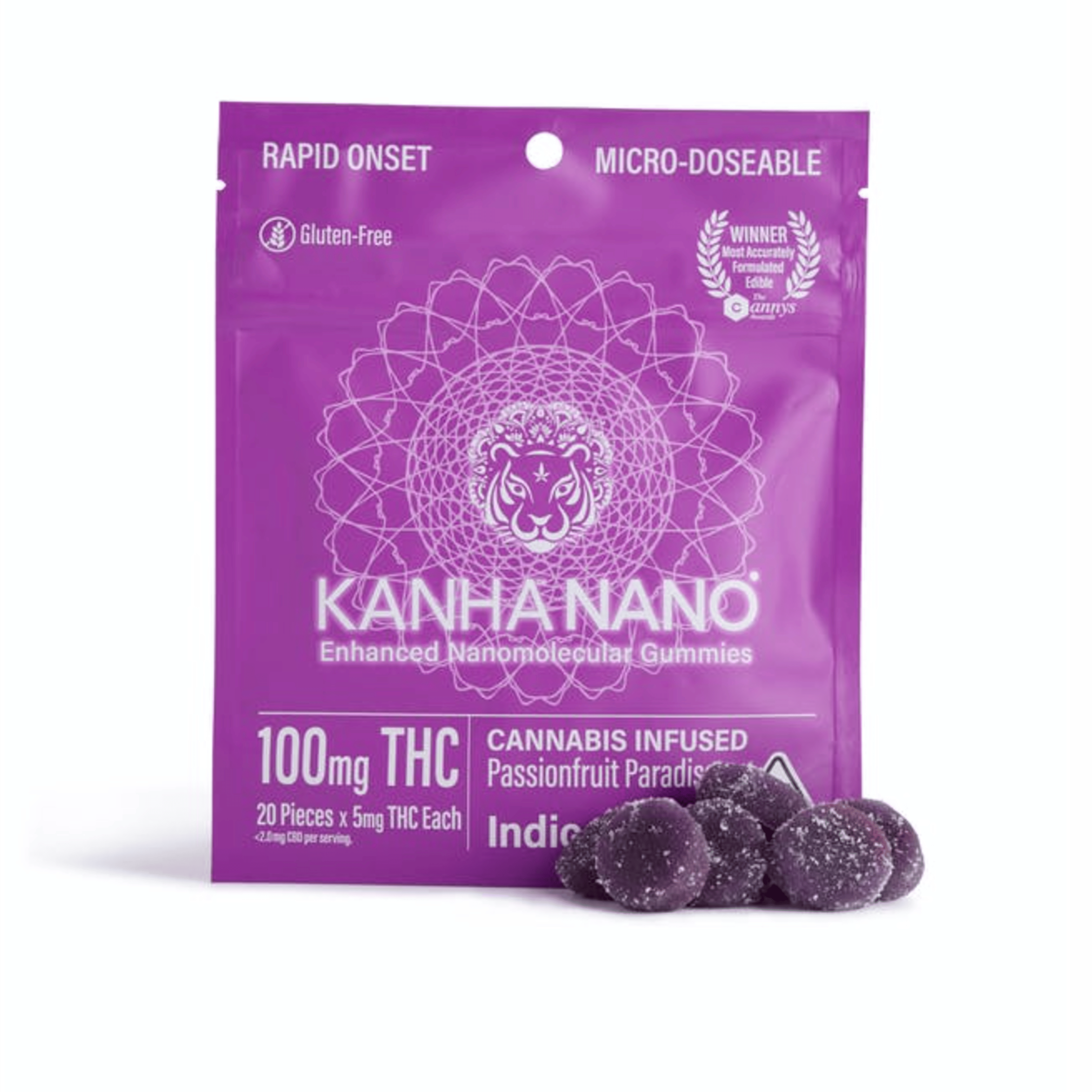 Passionfruit Paradise NANO Gummies - Kanha - 20 Piece - $21 - Edibles