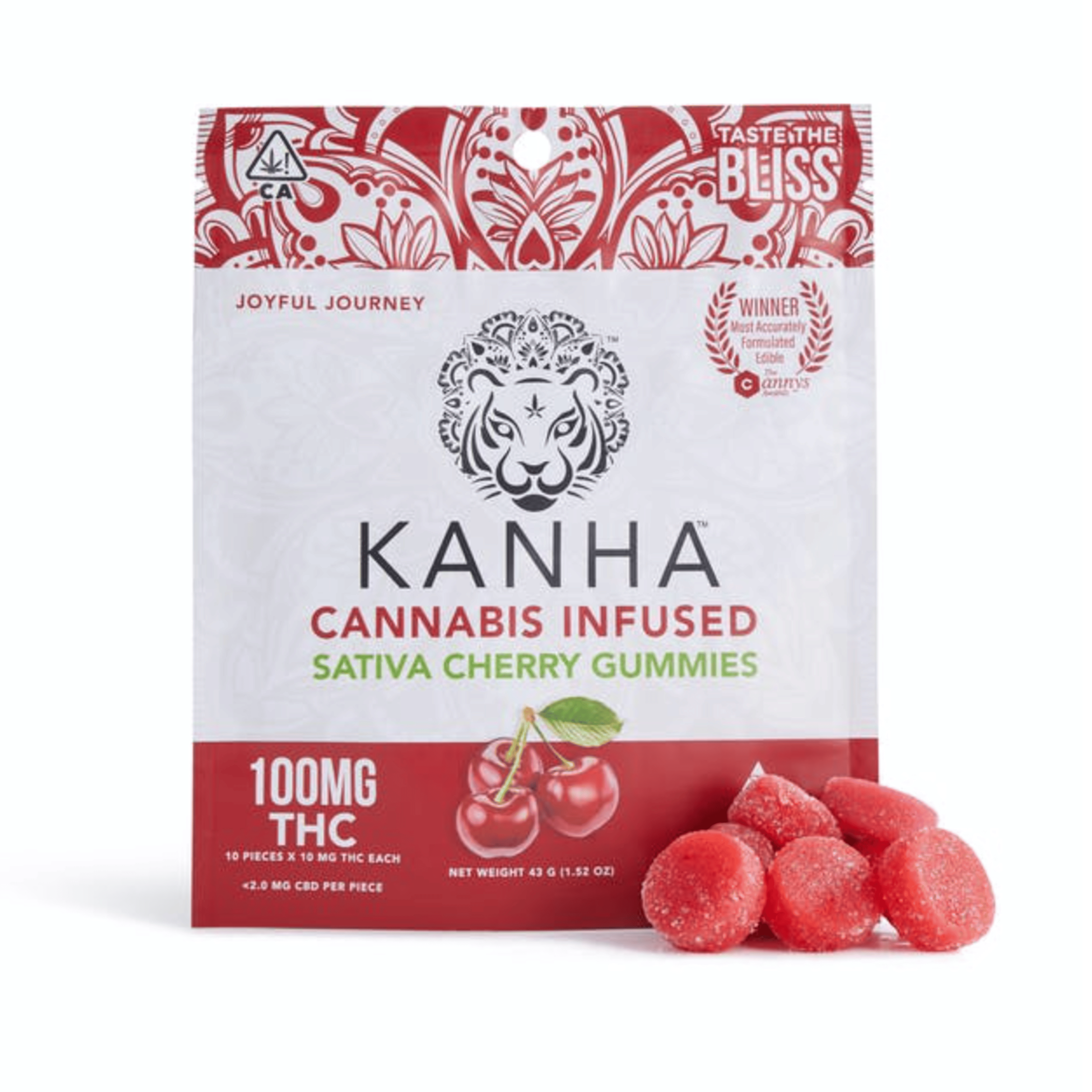 Cherry Gummies - Kanha - 10 Piece - $18 - Edibles