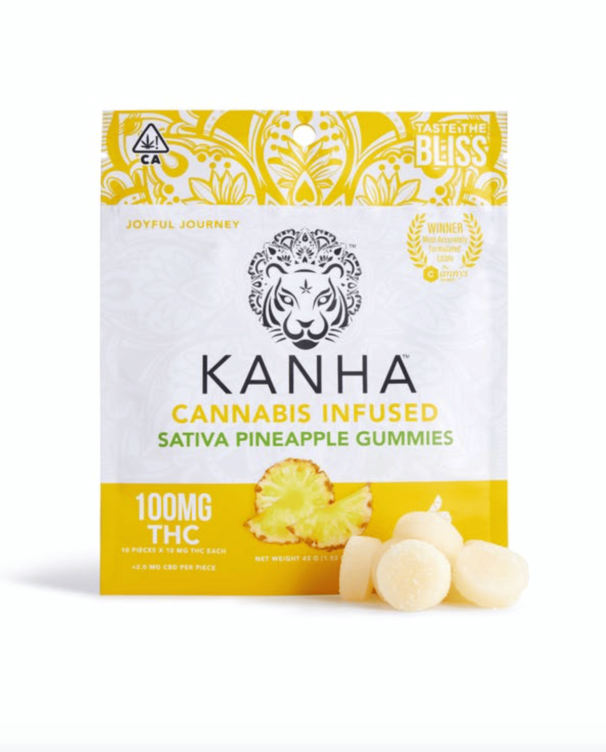 Pineapple Gummies - Kanha - 10 Piece - $18 - Edibles