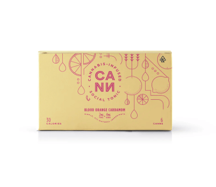 Blood Orange Cardamom 2:1 12mg 6pk - BEVERAGE - CANN -  - $24 - Edibles
