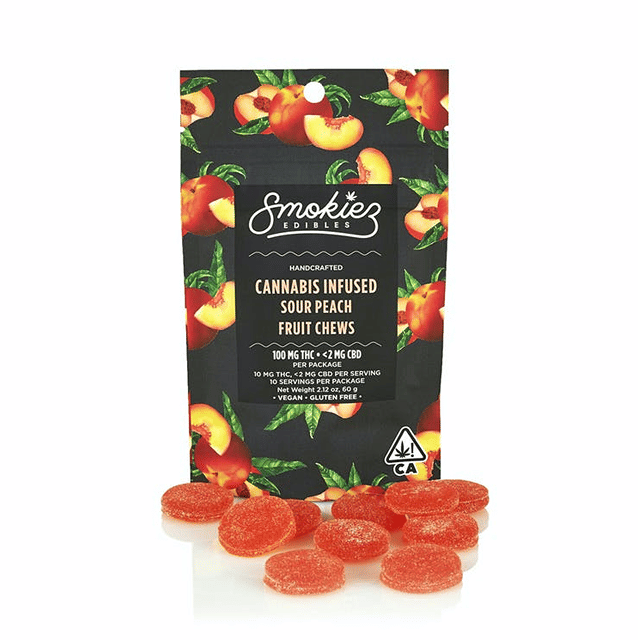 Sour Peach Vegan Gummies 100mg