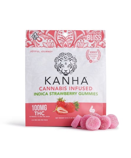 Strawberry 100mg - GUMMY - Kanha -  - $15 - Edibles
