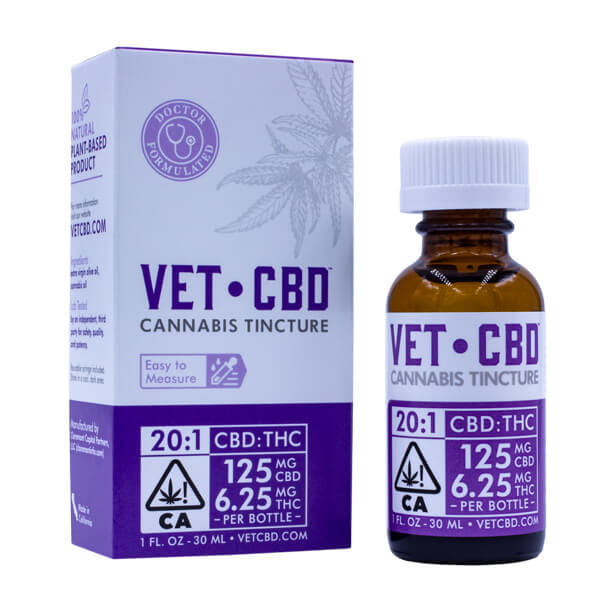 Vet CBD Oil Tincture 20:1 - Vet CBD - 125mg - $36 - Tinctures