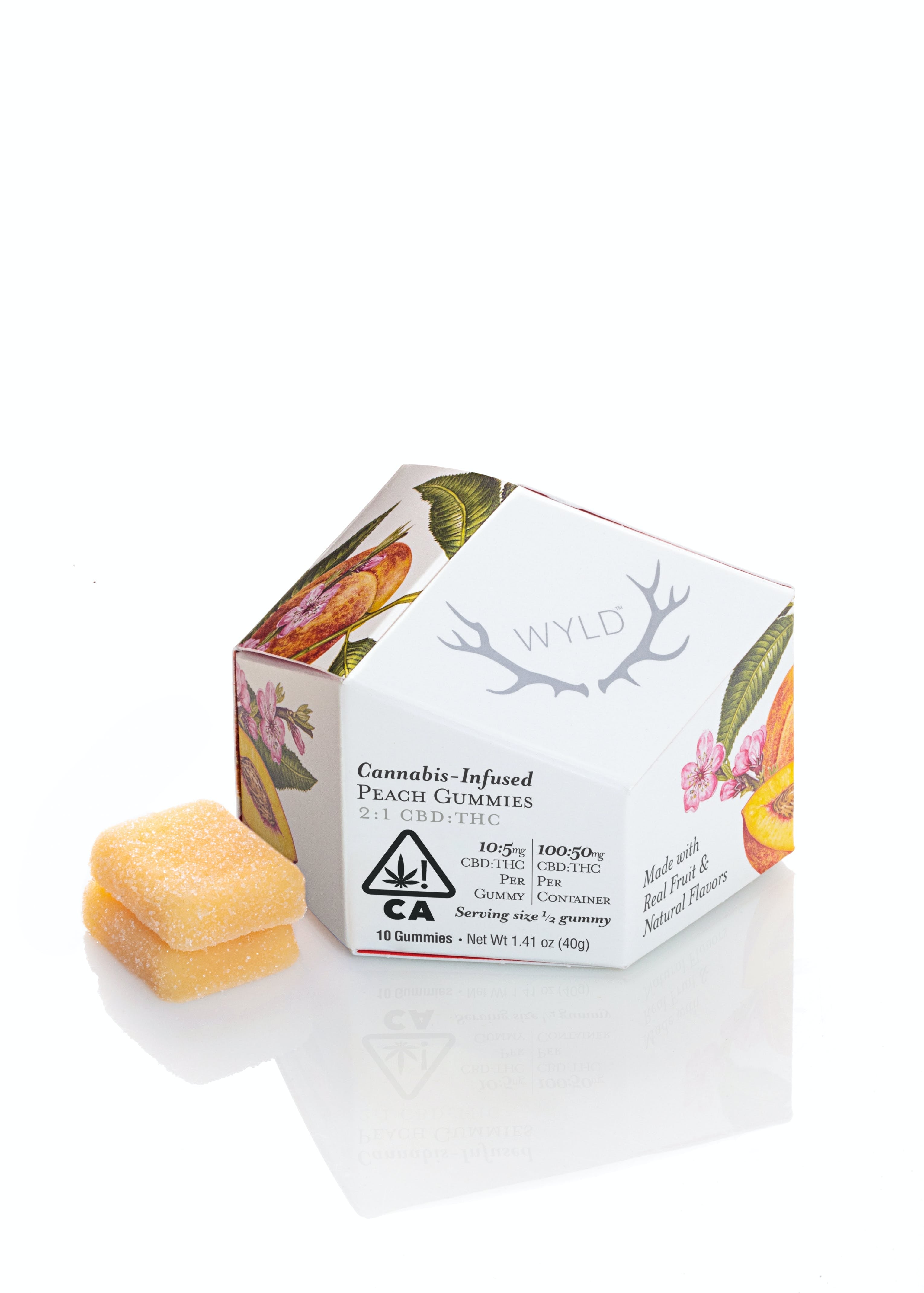 Wyld: Peach 2:1 CBD Gummies