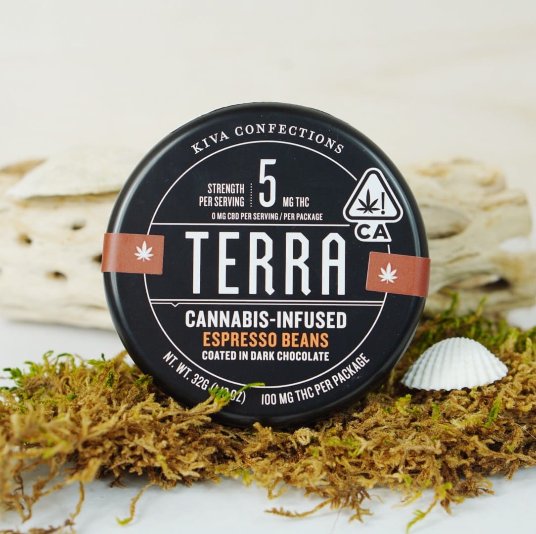 Espresso Beans - Terra Bites - 20 count - 100mg THC - Kiva Confections -  - $25.99 - Edible