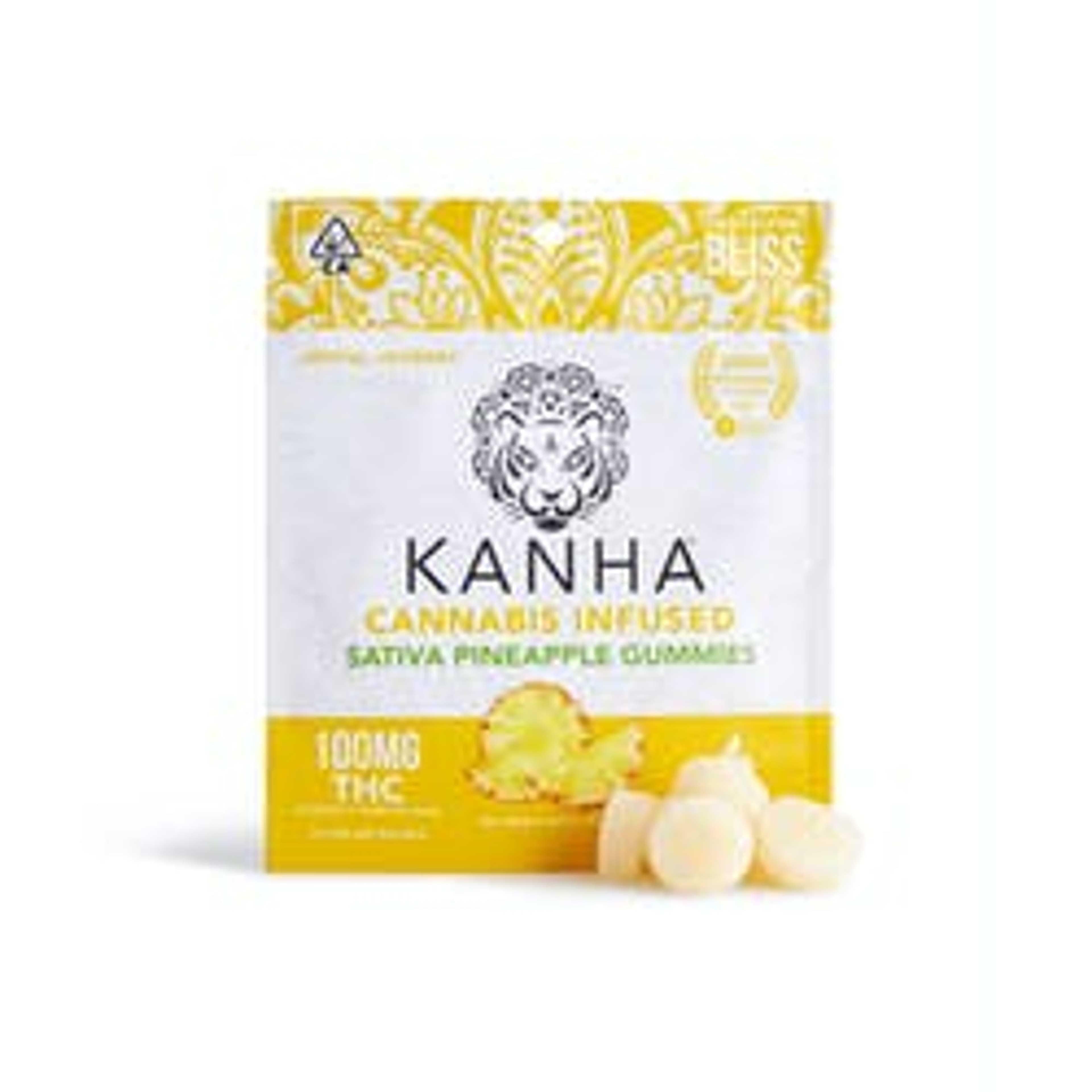 Pineapple Gummies 100mg - Kanha - - $15 - Edibles