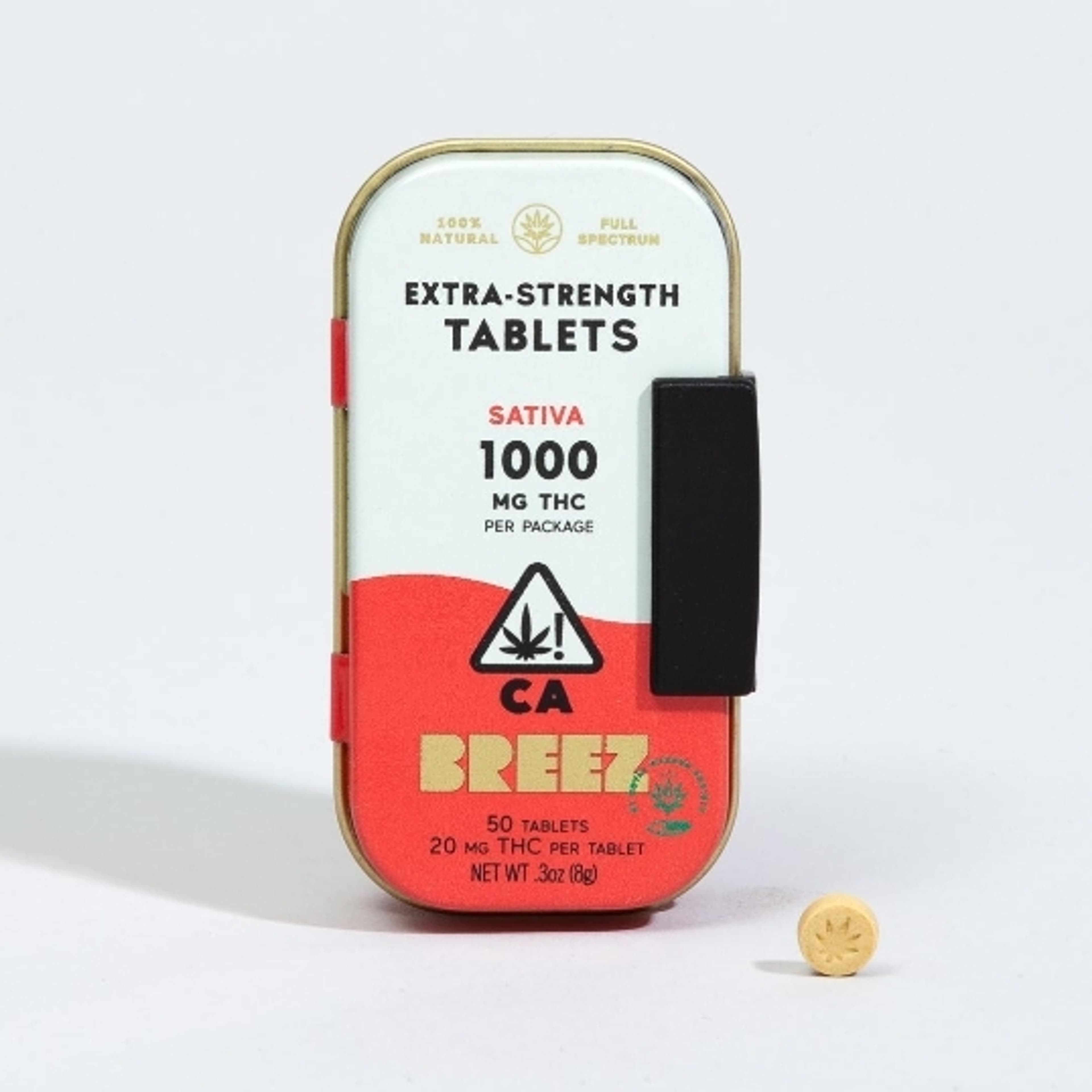 Extra-Strength Tablet Tins (Sativa, 1000 MG THC) - Breez - Extra-Strength Tablet Tins (Sativa, 1000 MG THC) - $89.99 - Edibles
