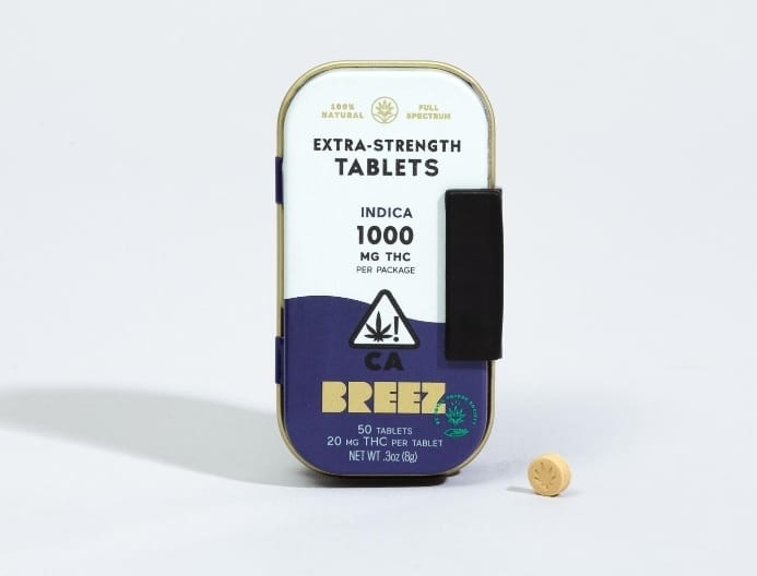 Extra-Strength Tablet Tins (Indica, 1000 MG THC) - Breez - Extra-Strength Tablet Tins (Indica, 1000 MG THC) - $89.99 - Edibles
