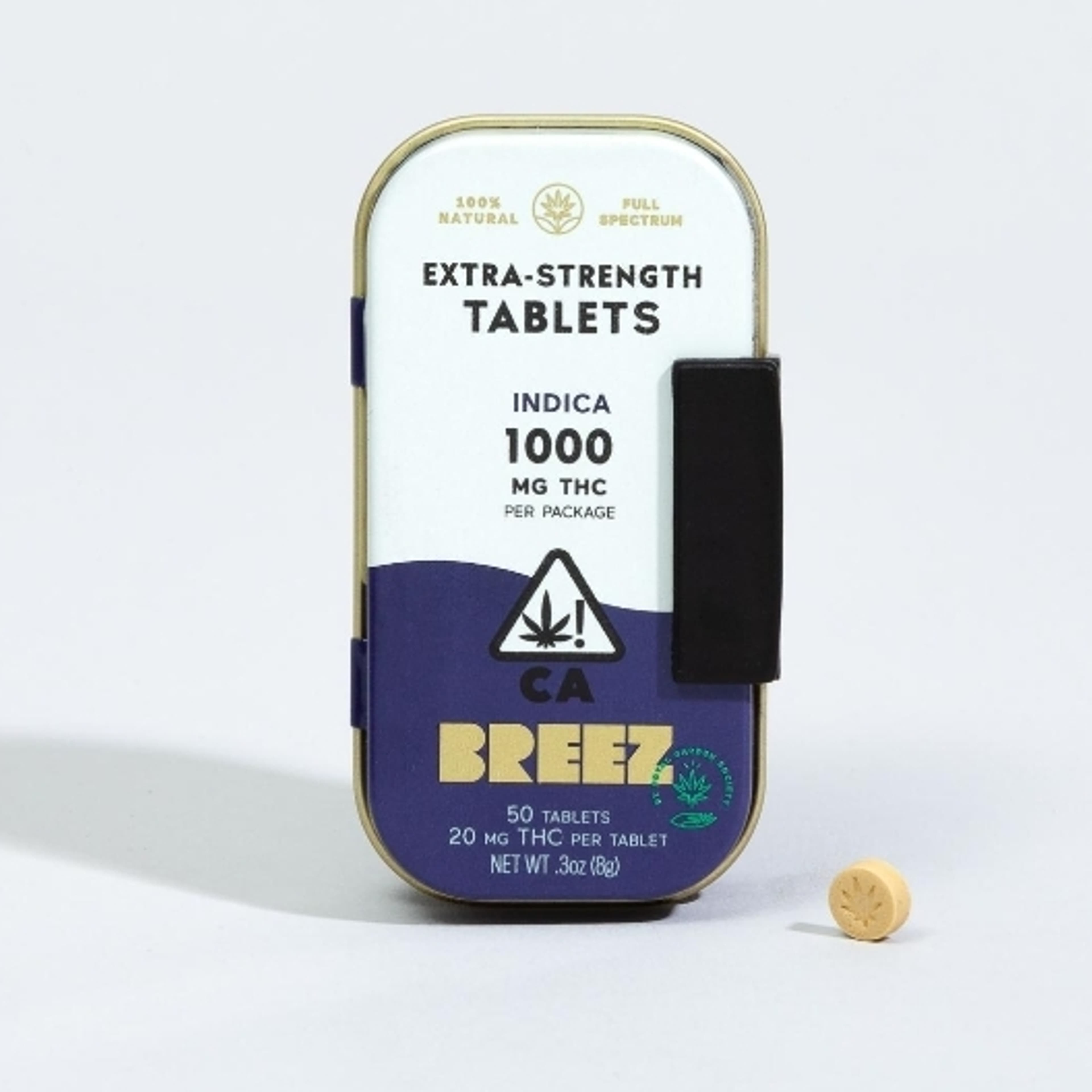 Extra-Strength Tablet Tins (Indica, 1000 MG THC) - Breez - Extra-Strength Tablet Tins (Indica, 1000 MG THC) - $89.99 - Edibles