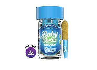 Quad Infused Pre-roll - Baby Jeeter Blueberry Kush 5 pack - Jeeter - Blueberry Kush 5 pack - $38 - Pre-Roll