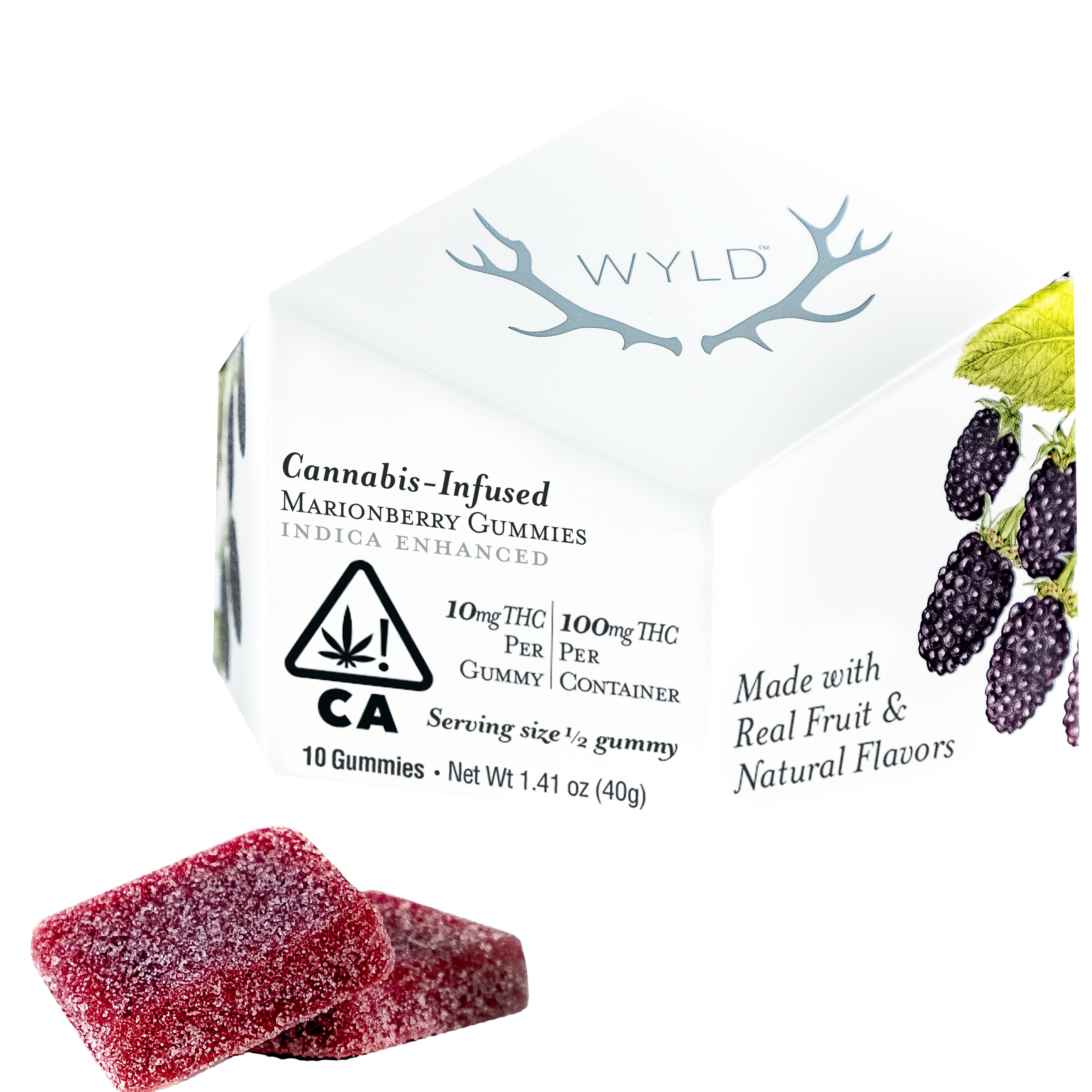 Marionberry Indica Gummies THC 100MG - Wyld - - $17.05 - Edibles