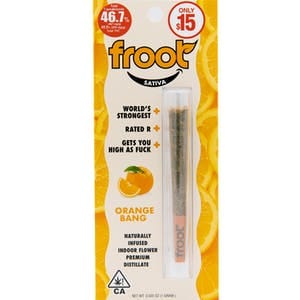 Froot - Orange Tangie Infused Pre-Roll 1g - Froot - Froot - Orange Tangie Infused Pre-Roll 1g - $15 - Pre-Roll