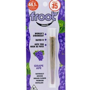 Froot - Grape Ape Infused Pre-Roll 1g - Froot - Froot - Grape Ape Infused Pre-Roll 1g - $15 - Pre-Roll