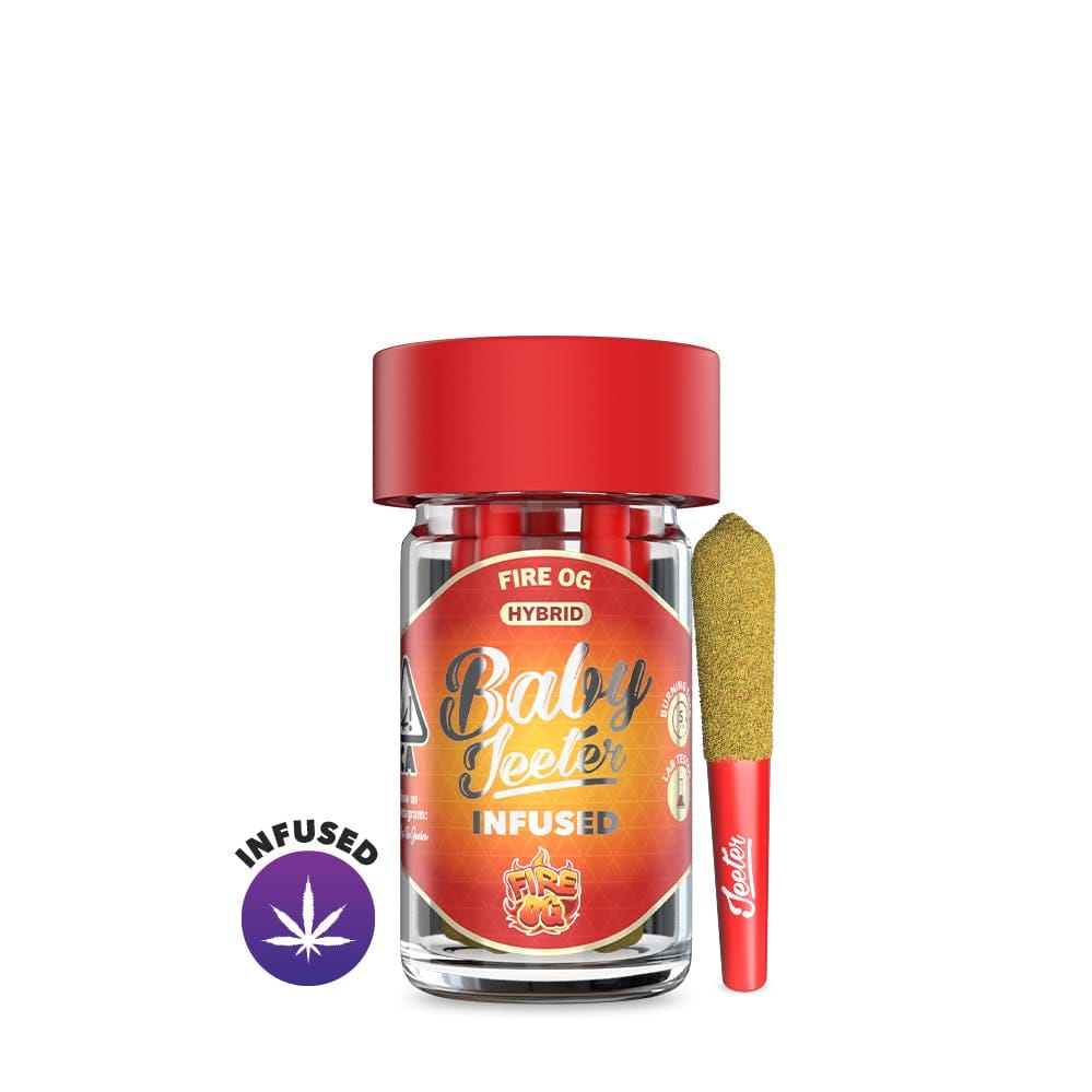 Jeeter Baby | .5gx5pk - Fire OG - INFUSED Pre-Rolls - Hybrid - Jeeter -  - $35 - Pre-Rolls
