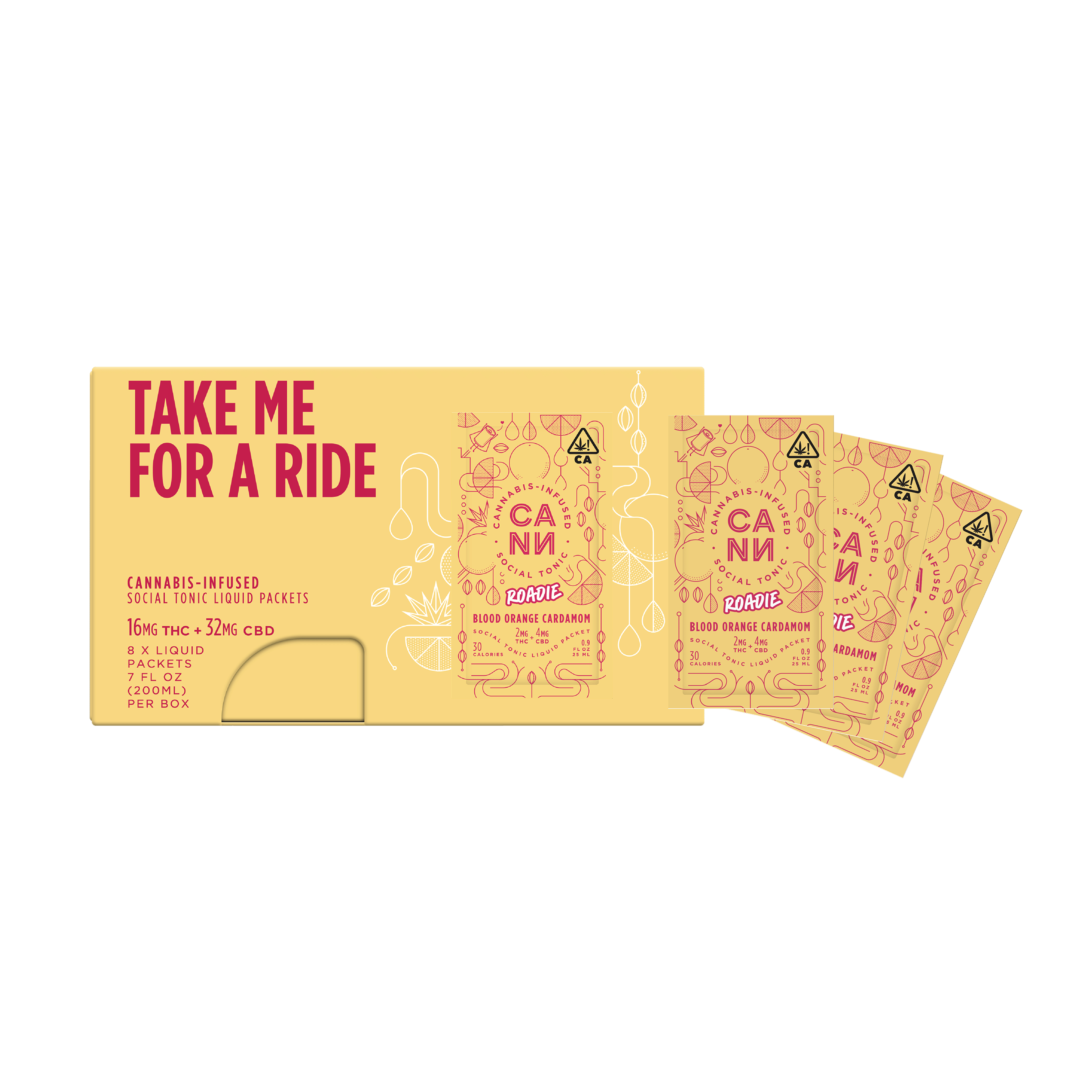 ROADIES Blood Orange Cardamom 8pk - Cann - - $24.10 - Edibles