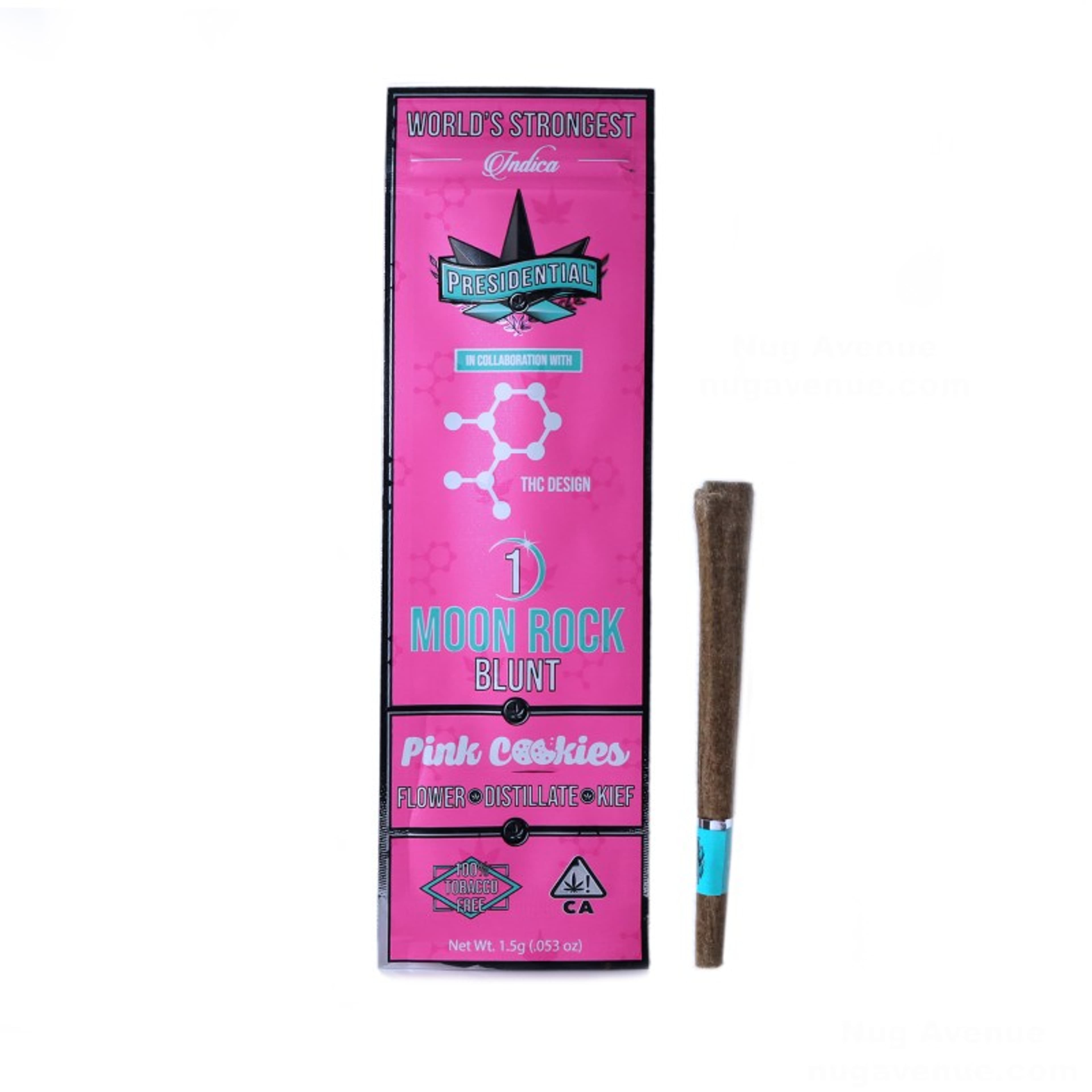 Presidential Blunt | 1.5g - Pink Cookies - Moon Rock Infused - Indica - Presidential - - $21 - Pre-Rolls