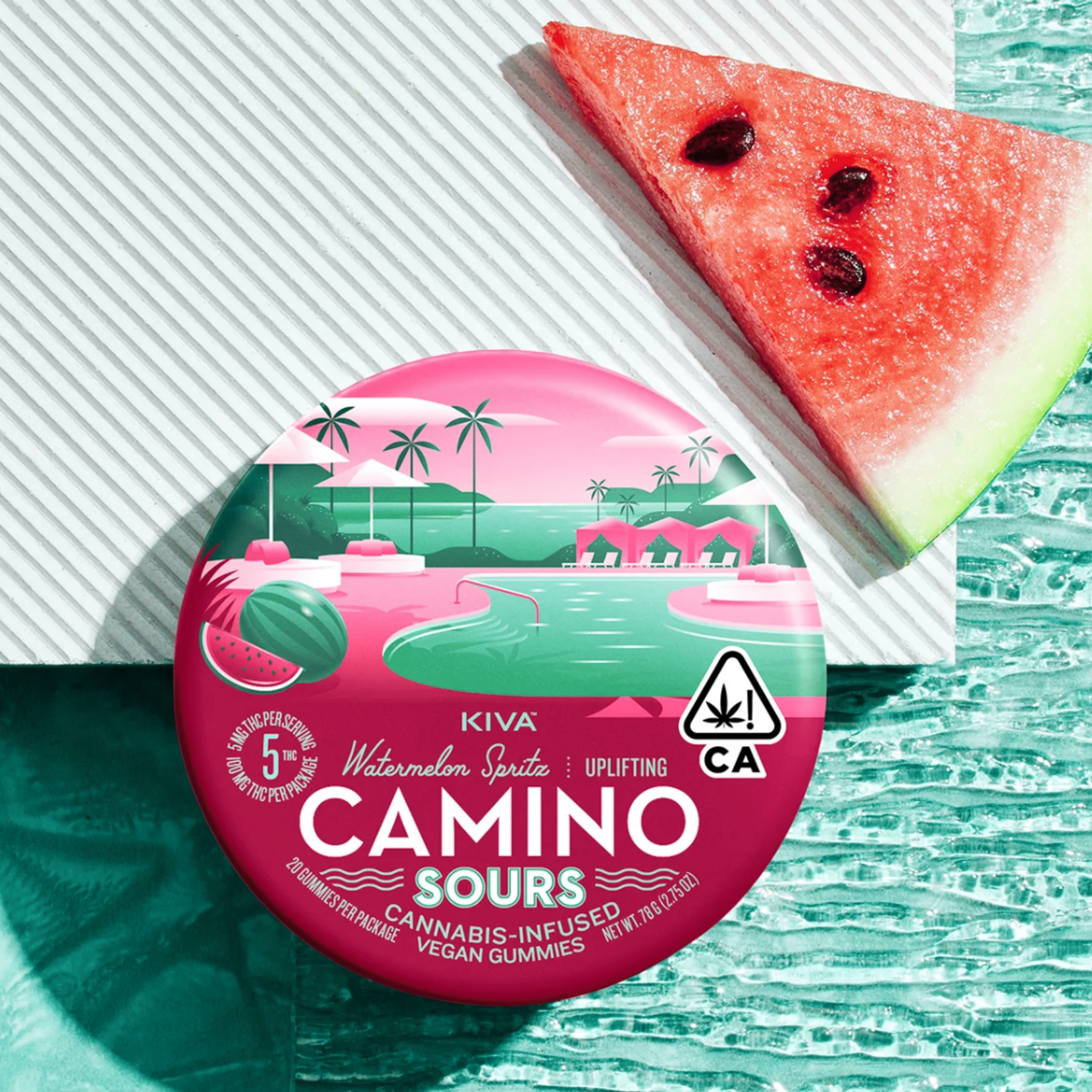 Camino Sours: Watermelon Spritz - Kiva Confections - - $26 - Edibles