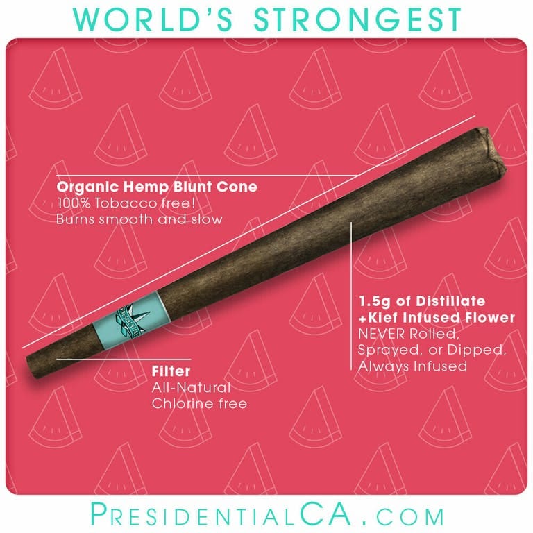 MoonRock Blunt | Watermelon - 1.5g - Presidential -  - $22.50 - Infused Pre-Rolls