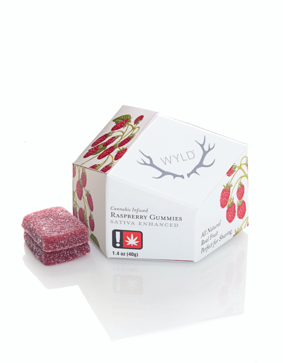 Raspberry (Sativa) 100mg Wyld Gummies - Wyld - Raspberry (Sativa) 100mg - $14 - Edibles