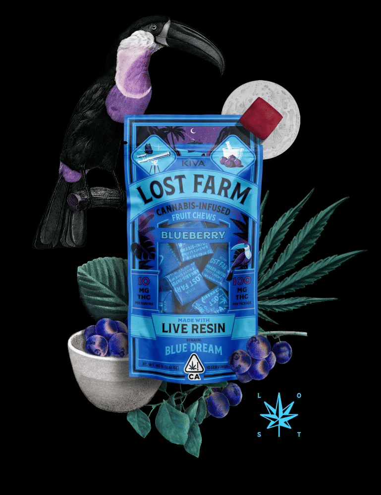 Lost Farm Chews | Blueberry / Blue Dream - Kiva -  - $20 - Edibles